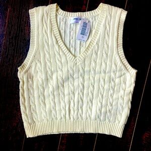 Double Zero Cable Knit Sweater Vest Size Small